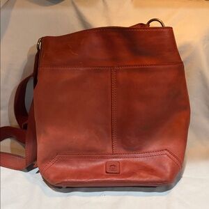C&C California Vibrant Burnt Red Leather Bag